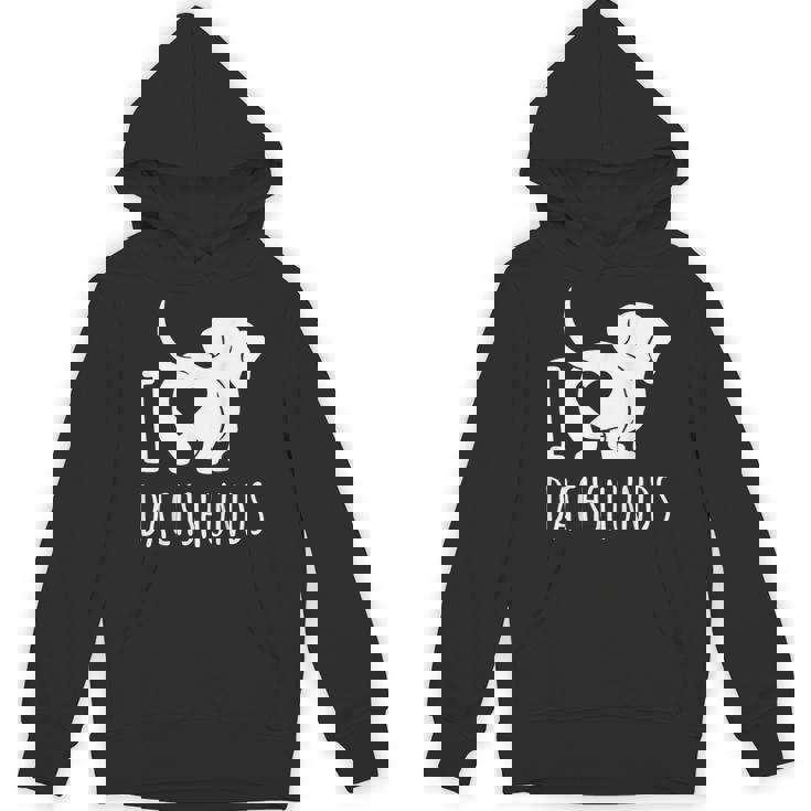 Wiener Dog ダックスフンド 犬 ペット愛好家 I Love Dachshunds パーカー