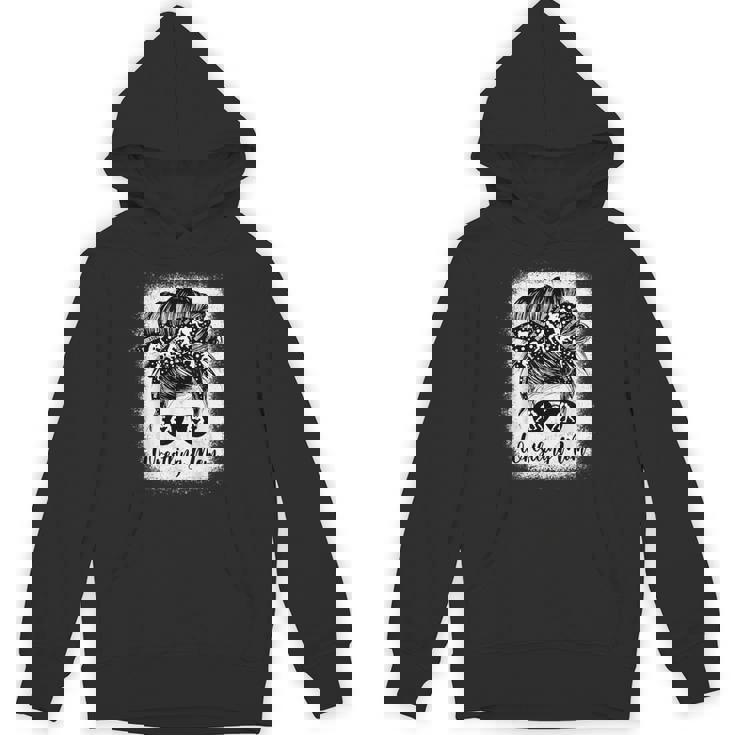 Wrestling Mom Messy Bun Sunglasses Athlete Support Parent Unisex Hoodie