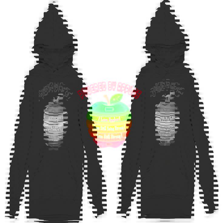 「Powered By Apples（リンゴの力）」リンゴ スライス 充電 バッテリー 残量 おもしろみ 可愛い パーカー