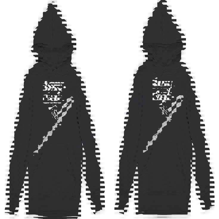 「ごめんなさい。できません。バスフルート」フルート奏者のための面白いバスフルート パーカー