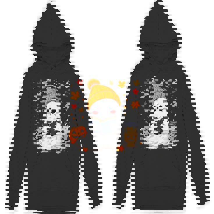 おばけ読書本 紅葉 ハロウィン ゴーストコーヒー パーカー