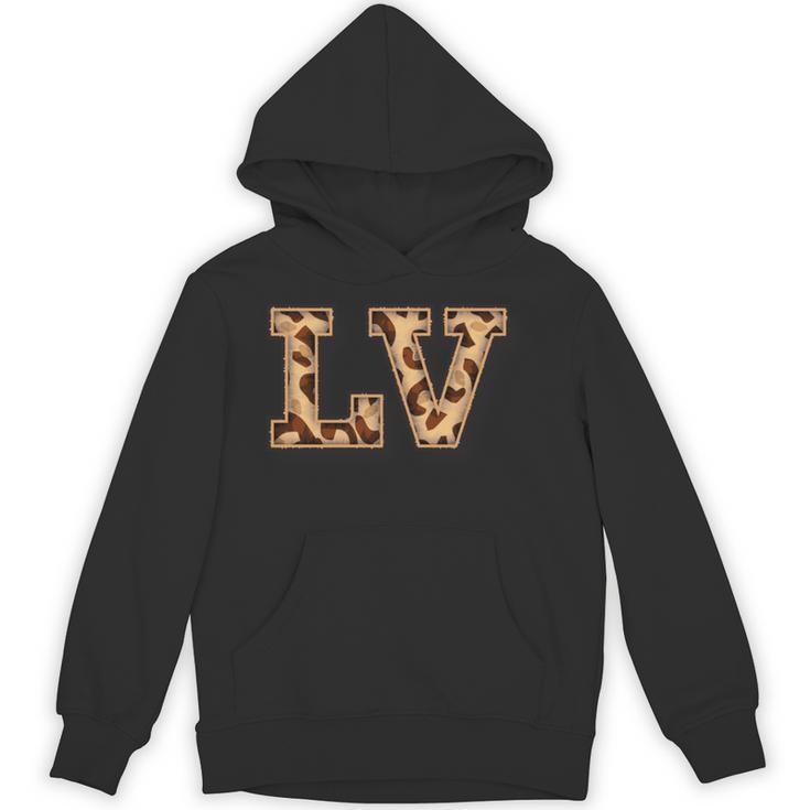 かわいい 文字 Lv イニシャル 名前 ヒョウ チーター動物 長袖tシャツ パーカー