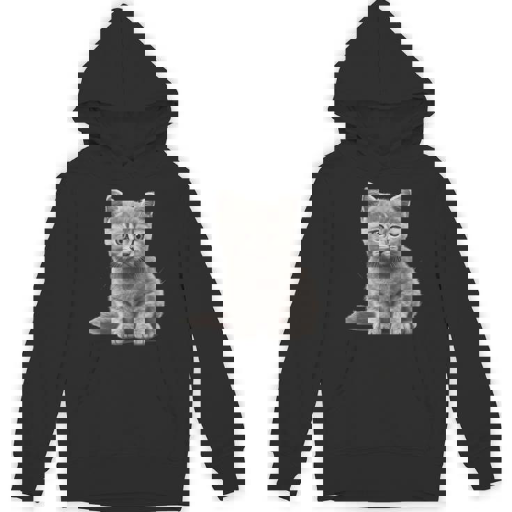 かわいいブリティッシュショートヘア 猫好きの子猫 パーカー