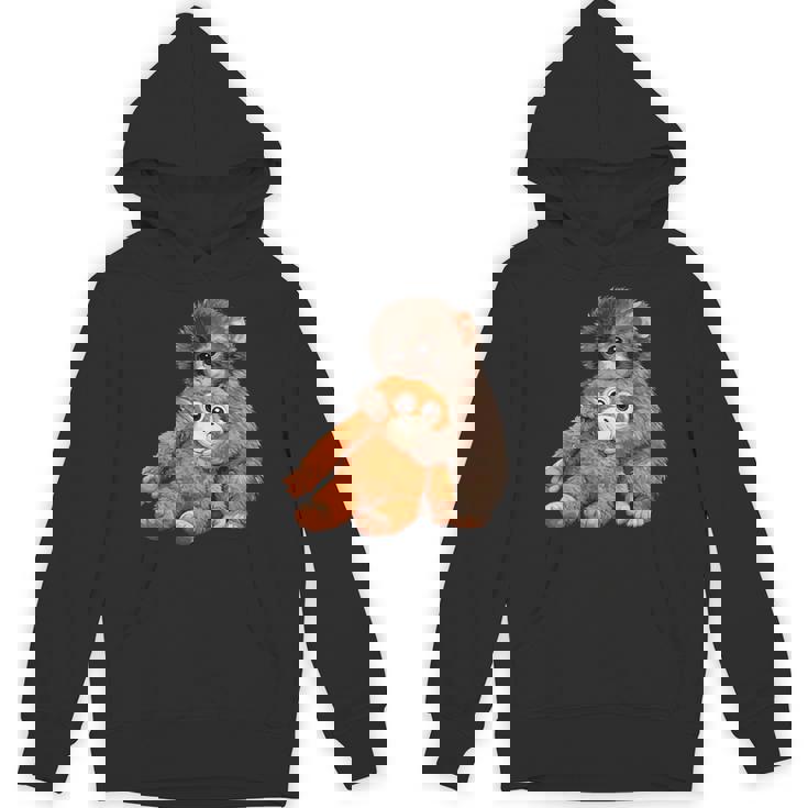 かわいいモンキーパンチ 日本の赤ちゃん猿 パーカー