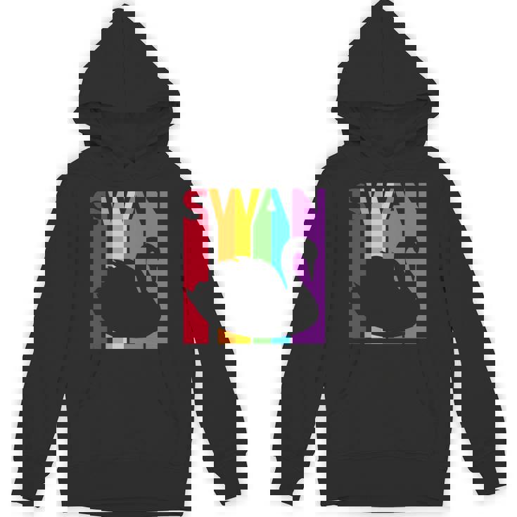 かわいいレインボースワンの鳥が好きな人 長袖tシャツ パーカー