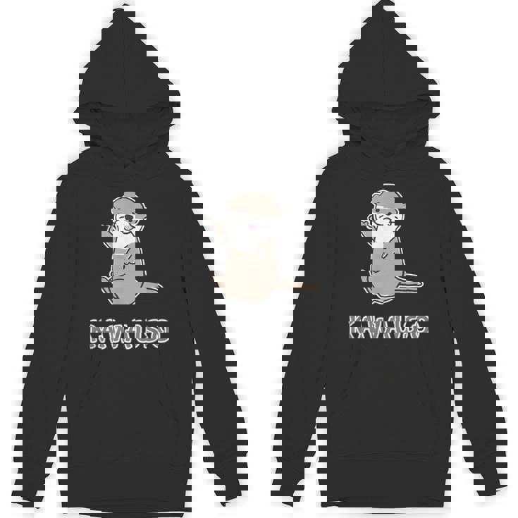 ゆるカワウソさん まるくん『はろー』 コツメカワウソ かわいい キャラクター イラスト パーカー