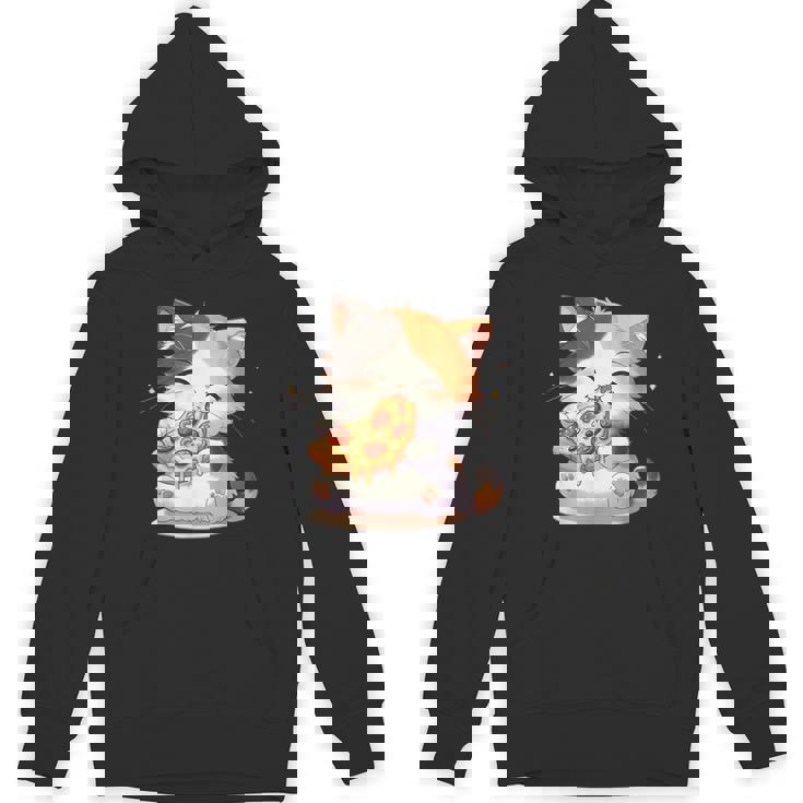 わがまま猫 ピザねこ ラーメン好き かわいい おもしろ マンガ パーカー