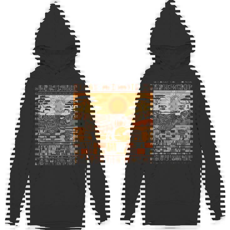 アフリカカバファミリー 部族 ケンテ柄 サファリ ガーナ パーカー