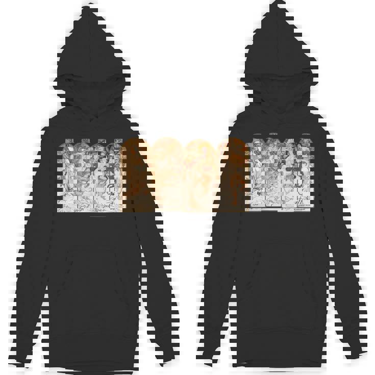 アルフォンス・マリア・ミュシャの季節 長袖tシャツ パーカー