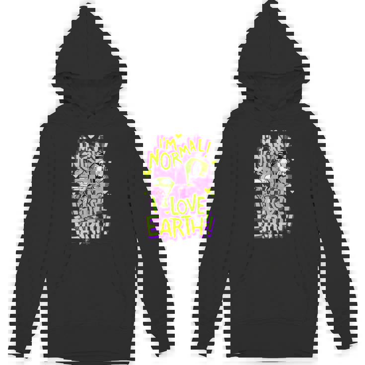 インベーダージムアイムノーマルアイラブアースデイ パーカー