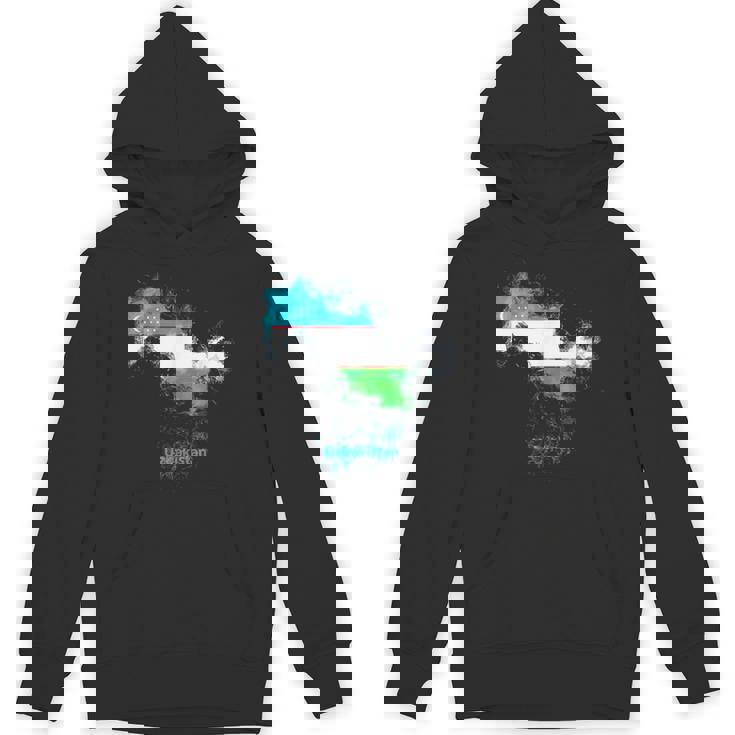 ウズベキスタン 国旗 地図 ウズベク ウズベキスタン パーカー