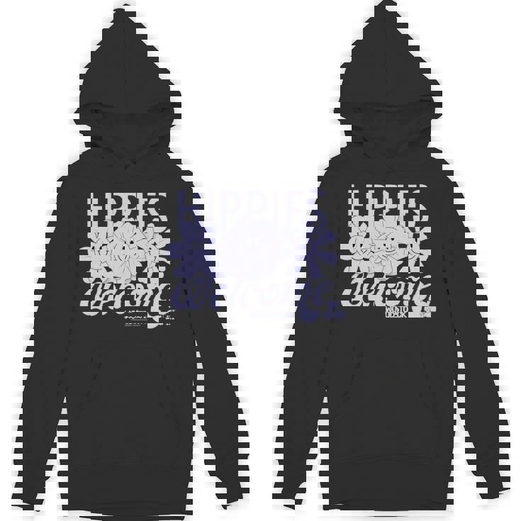 ウッドストック・ヒッピーズ・ウェルカム・スマイリング・フラワーズ 長袖tシャツ パーカー