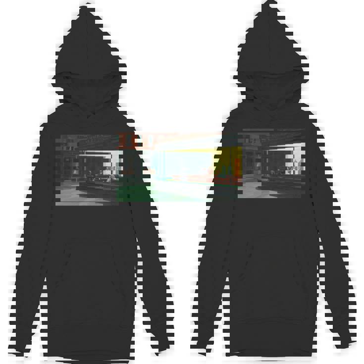 エドワードホッパーのナイトホークス 長袖tシャツ パーカー