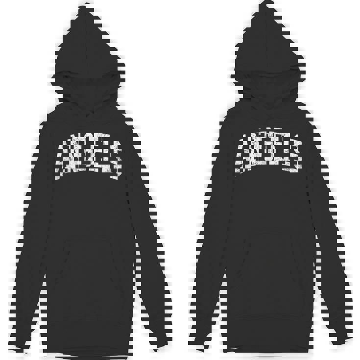 エンジェルス マスコットビンテージアスレチックスポーツネームデザイン パーカー