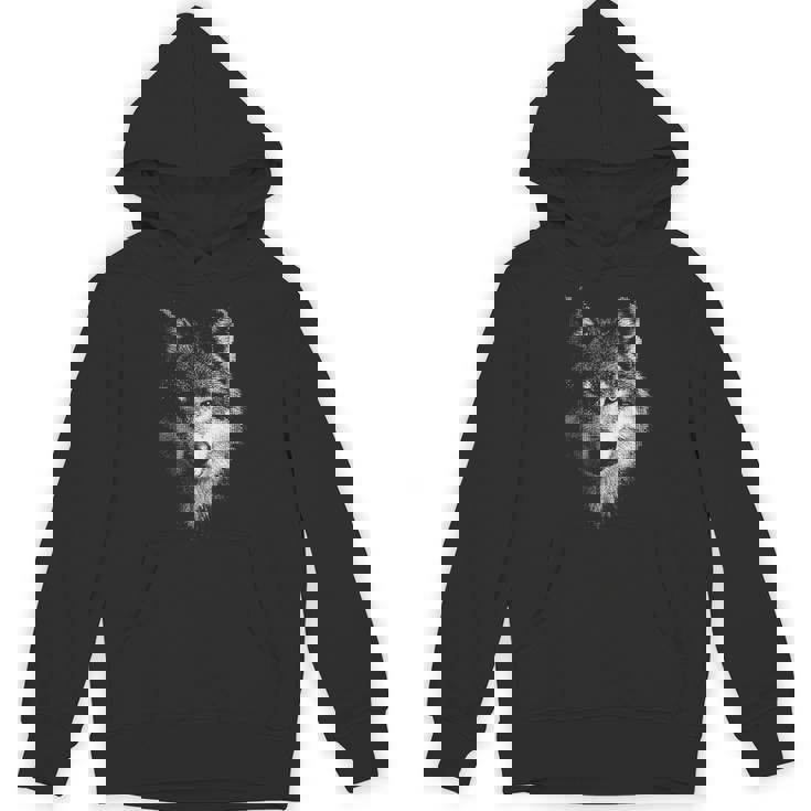 オオカミ 動物 モチーフ アート オオカミ 長袖tシャツ パーカー