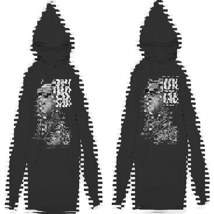 オートバイ げっ歯類 ロック メンズ カピバラ パーカー