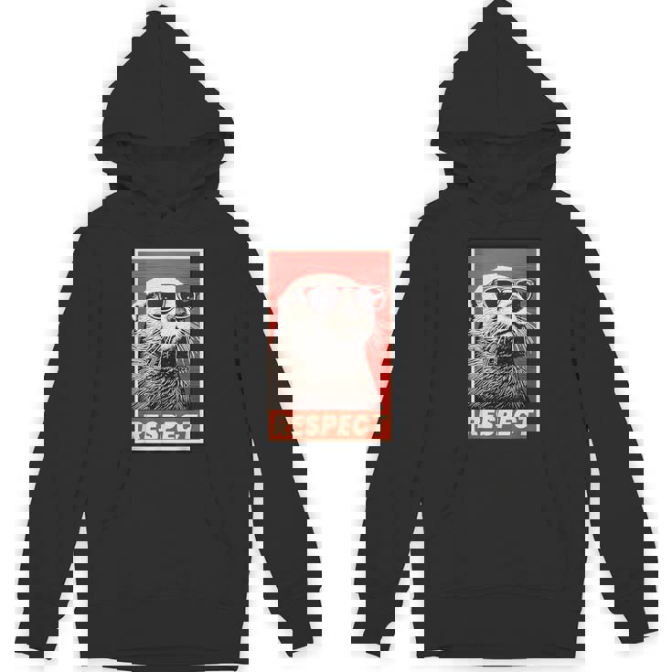 カワウソ 動物 リスペクト ヴィンテージ レトロ パーカー