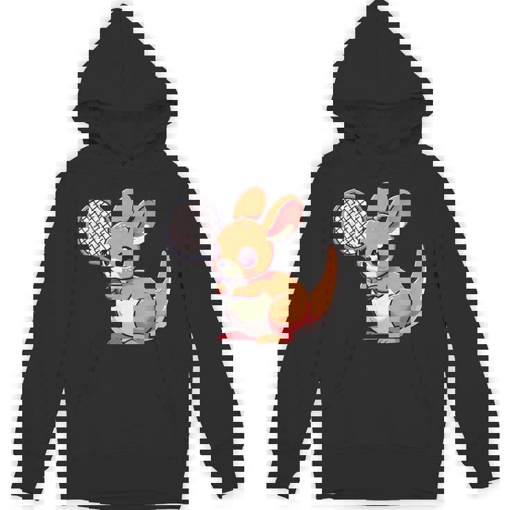 カンガルー かわいい ラケット スポーツ テニス プレイ 動物 キャラクター キュート パーカー