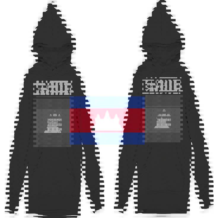 カンボジア-カンボジアの旗ヴィンテージスポーツデザインカンボジア パーカー