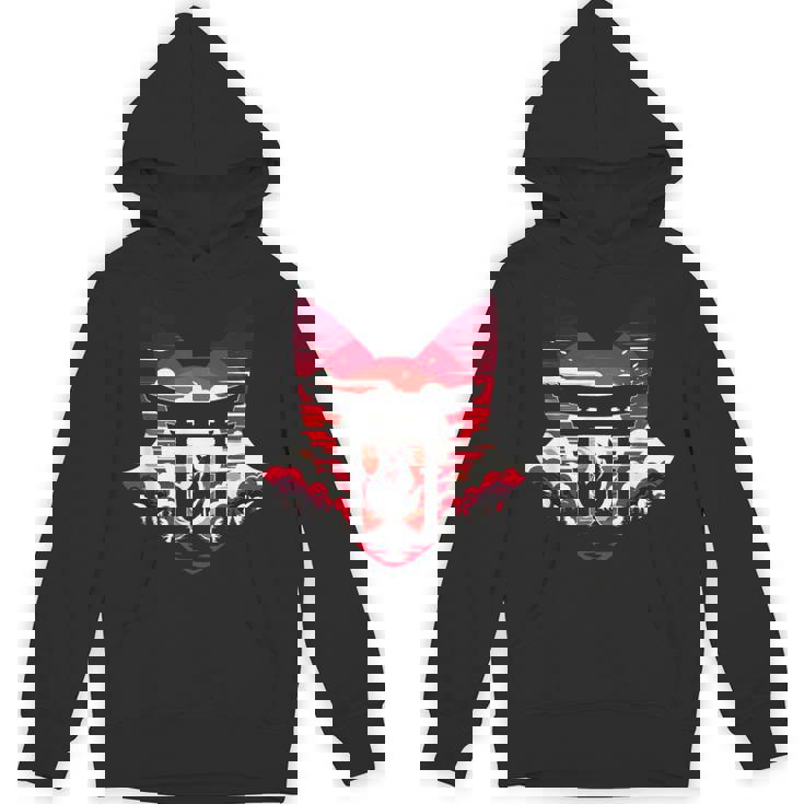 キツネ キツネ 九尾狐シルエット アニメ好き パーカー