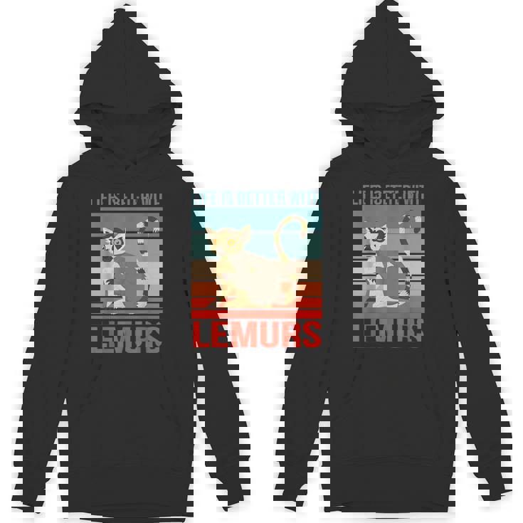 キツネザル ライフ・イズ・ベター 霊長類 キツネザル パーカー