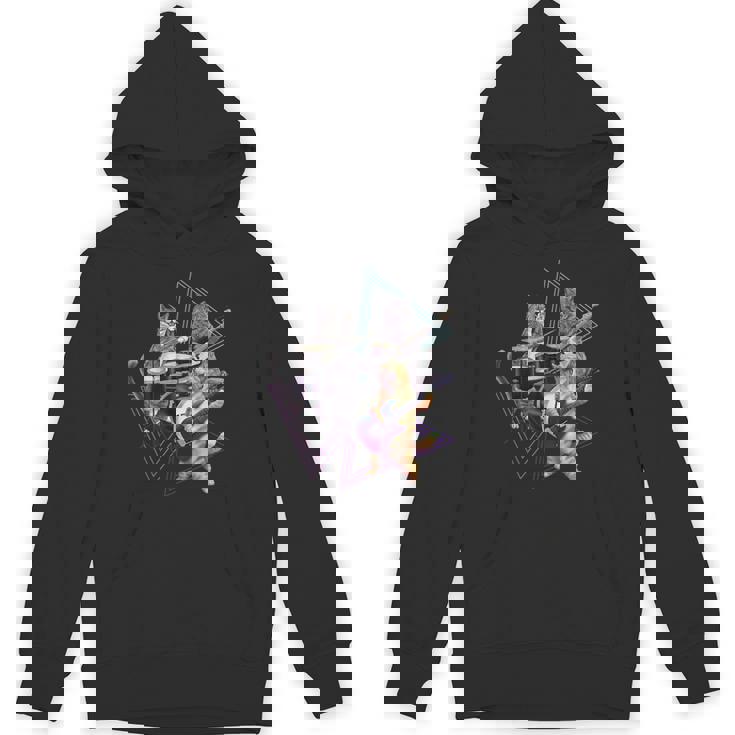 キャットバンド-ベース、ギター、ドラムセットのロックキティ パーカー