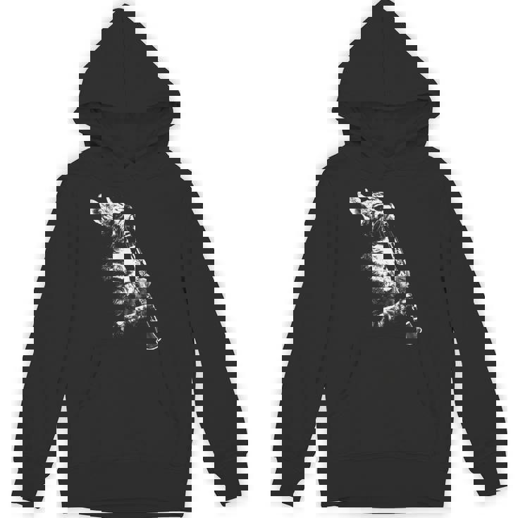 クラリネットを弾く猫 面白い猫ミュージシャン クラリネット教師 パーカー