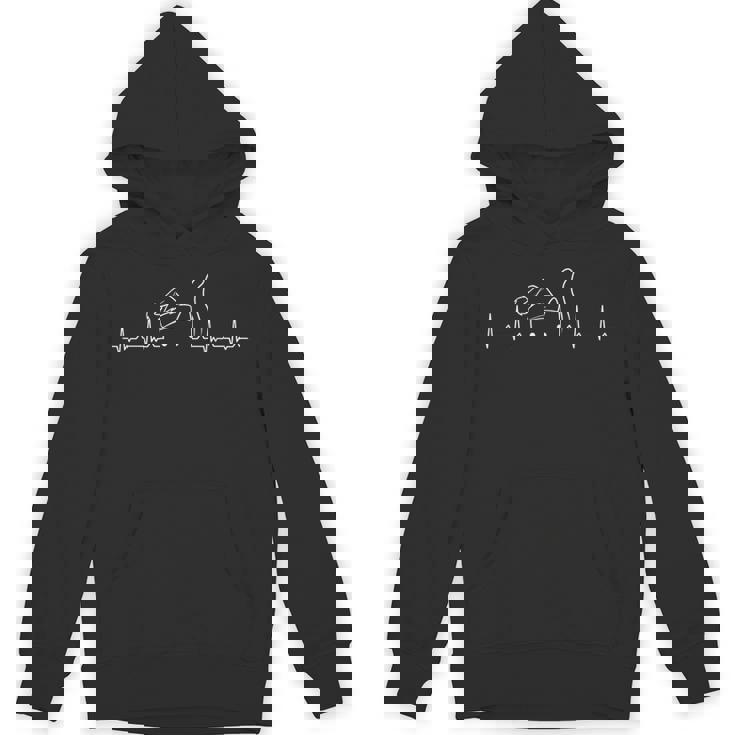 クリスマス ハートビート 猫好き ねこ好き ネコ好き ハートビート猫 猫の飼い主 心電図 おもしろ 可愛い ねこ ネコ パーカー