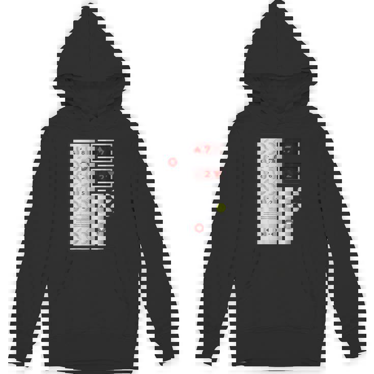 クールなエレベーターボタンアートメンズレディースリフトハロウィンコスチューム パーカー