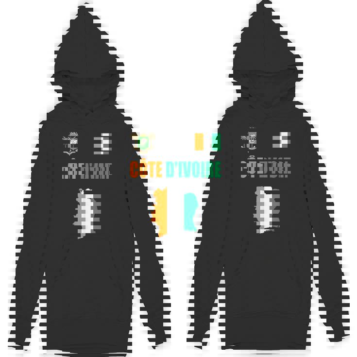 コートジボワール国旗 コートジボワール地図 パーカー