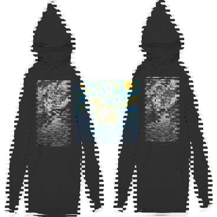 ゴッホ サメ 星月夜 ファニー レディース&メンズ パーカー