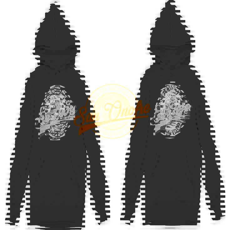 サンオノフレ ロングボードのみのレトロ ウェーブ サーフィン パーカー