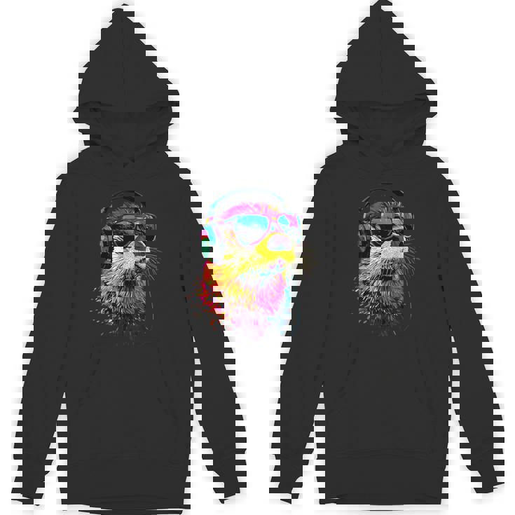 サングラスをかけたラッコ ラッコ大好き テンテン かわいい カワウソ パーカー