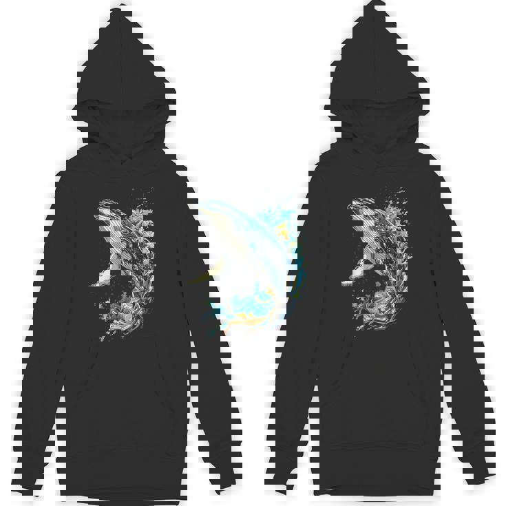 ザトウクジラ 動物 グラフィック イラスト ザトウクジラ パーカー