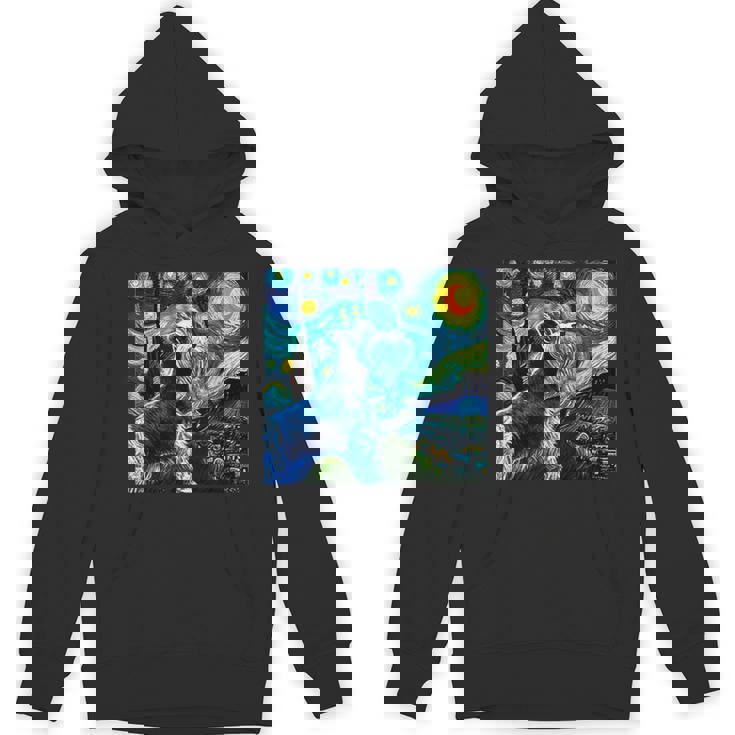 シュナウザー 面白いtシャツ 犬 ゴッホ 星月夜 かわいい メンズ 子供 おもしろ 服 グッズ ネタ パーカー