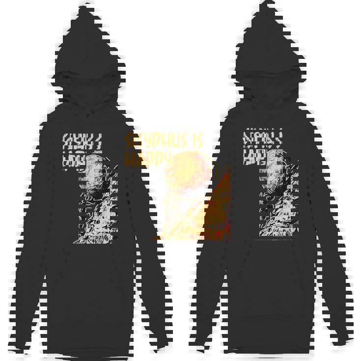 シーシュポス・イズ・ハッピー面白いギリシャ神話ミーム哲学 パーカー