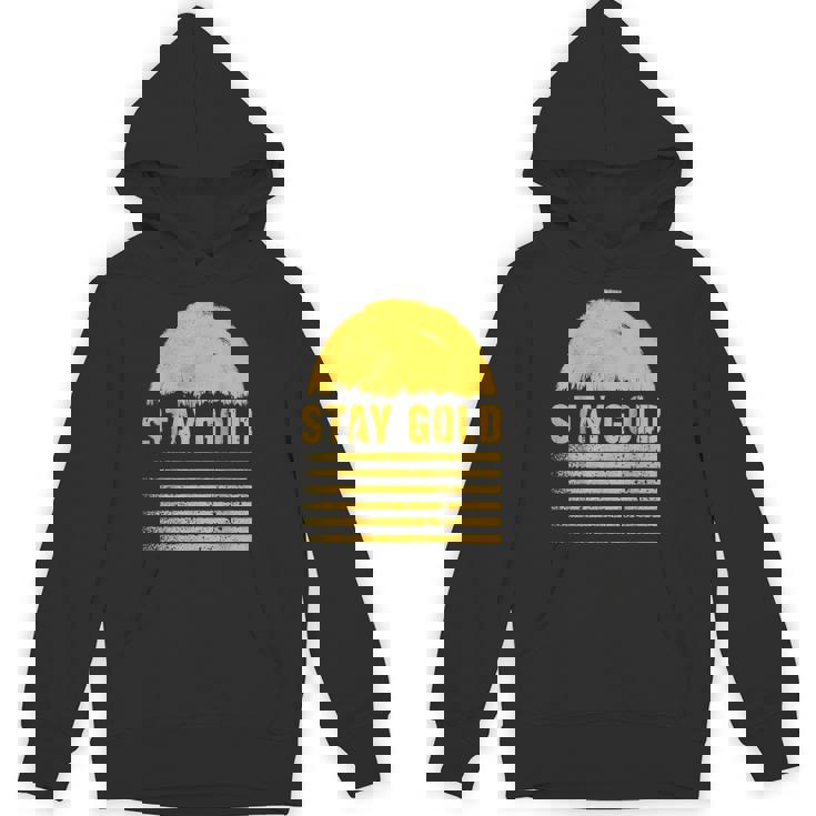 ステイゴールド 太陽 レトロ風 ストライプ 力強さ パーカー