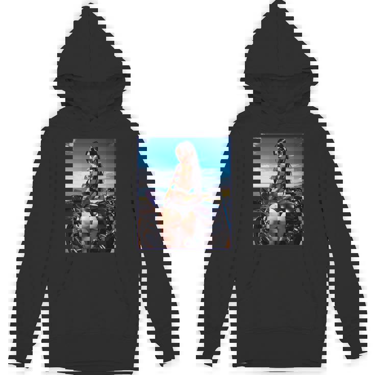 セクシーガールグラフィックtシャツ セクシーなラティーナガール&バイクビーチ。 長袖tシャツ パーカー