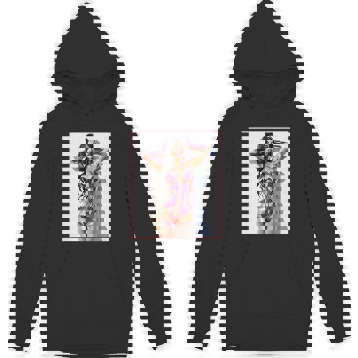 セクシーガールグラフィックtシャツ セクシー巨乳sfピンナップガール 長袖tシャツ パーカー