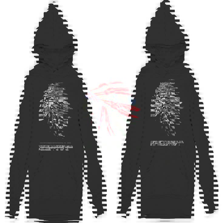 チペワ ネイティブアメリカン インディアン国旗 マネー ヘッドレス パーカー