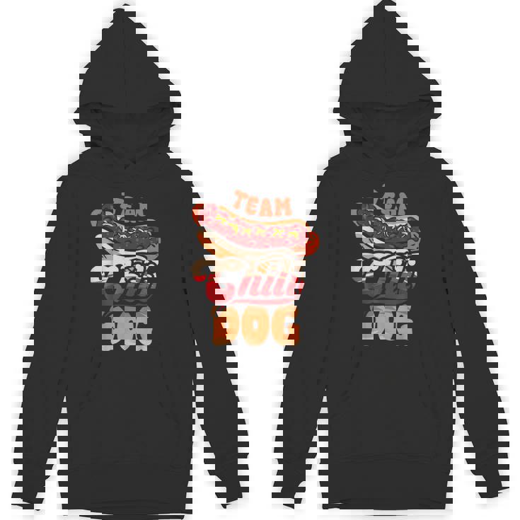 チーム・チリ・ドッグ 面白いチリコンカーン ホットドッグ好きのフードトラック パーカー