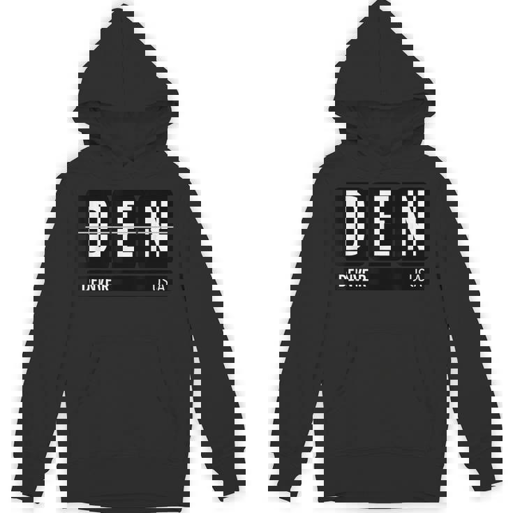 デンデンデンバー コロラドusa 旅行 お土産 白文字 パーカー