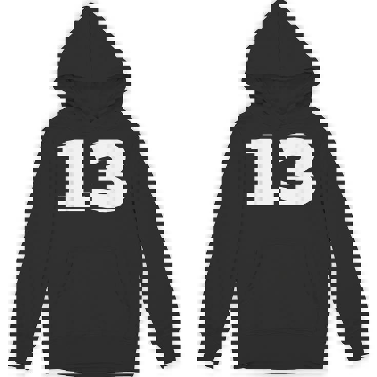 ナンバー13 Thirn スポーツチーム フロントプリント お揃い 誕生日 パーカー