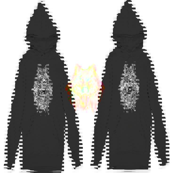 ネイティブアメリカンの羽 狼 星 プリティトレンディ パーカー