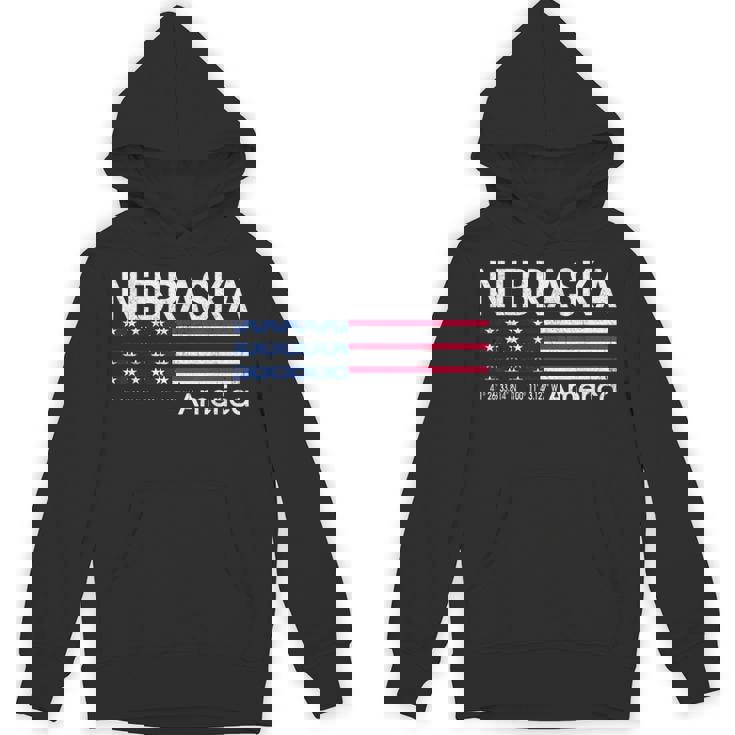 ネブラスカの座標 米国旗 パーカー