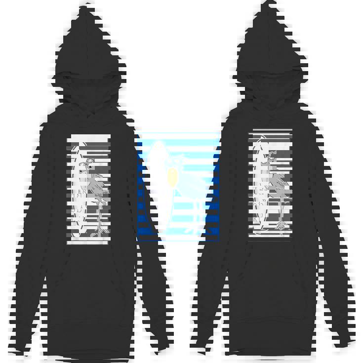 ハシビロコウさん 『サーフサイド・ボーダー』【どうぶつフレンズ】 サーファー／サーフボード 夏・面白 パーカー