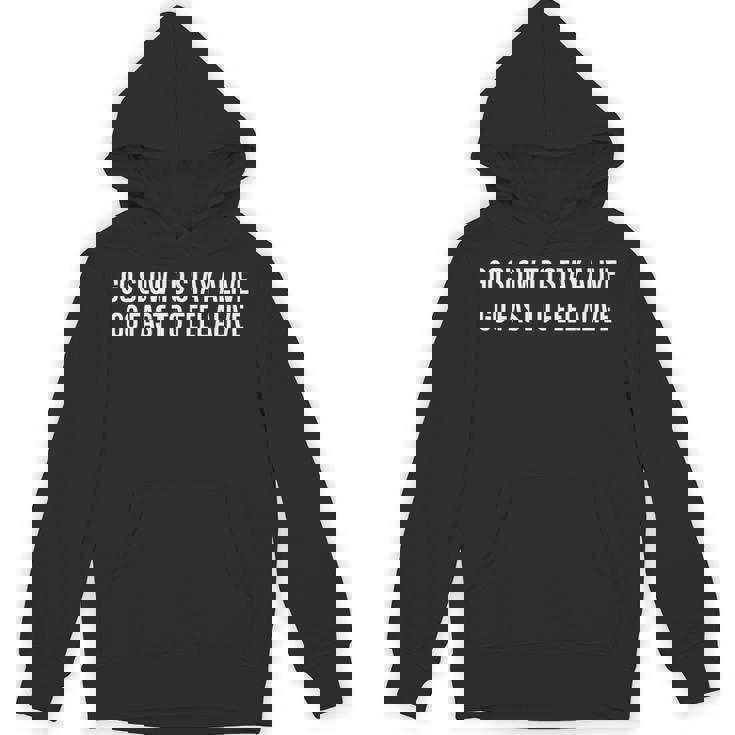 バイカーやスピードファンのための「Golow Go Fast」 パーカー