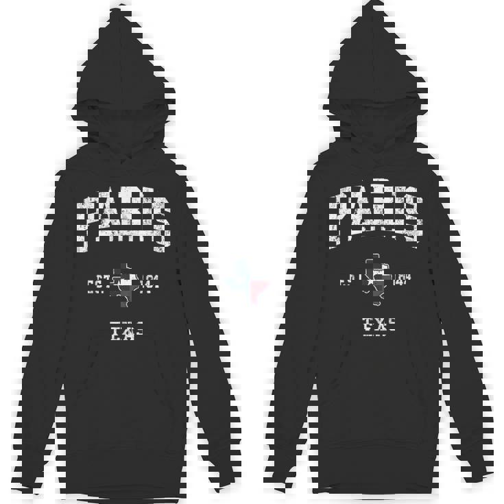 パリテキサスtx ビンテージ州旗スポーツデザイン パーカー