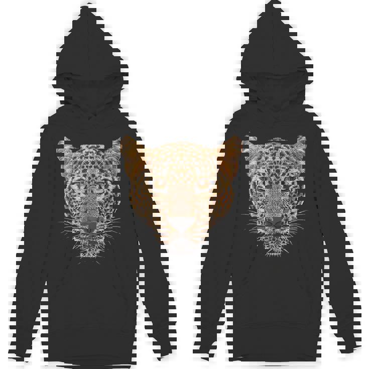 ヒョウの顔 大きな猫の頭 パンテラ パルダス 野生動物 キッズ パーカー