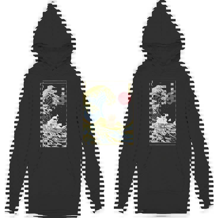 ビション・フリーゼ 日本神奈川波 おもしろサーフドッグ パーカー